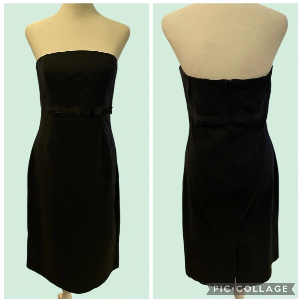 Express Stretch Strapless Dress. Black. Size 10. EUC. Measurements in pictures. - Picture 2 of 13